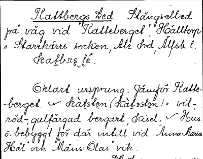 Bild på arkivkortet för arkivposten Kattbergs Led