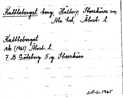 Bild på arkivkortet för arkivposten Kattleberget