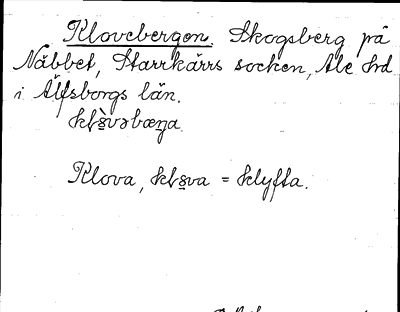 Bild på arkivkortet för arkivposten Klovebergen