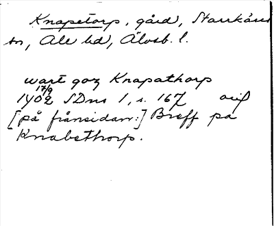 Bild på arkivkortet för arkivposten Knapetorp