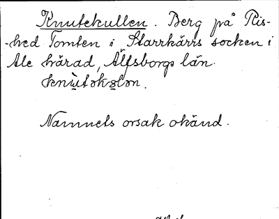 Bild på arkivkortet för arkivposten Knutekullen