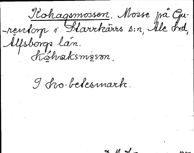 Bild på arkivkortet för arkivposten Kohagsmossen