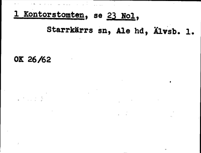 Bild på arkivkortet för arkivposten Kontorstomten, se 23 Nol
