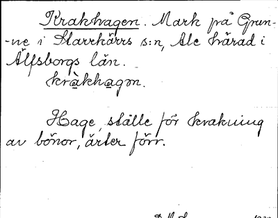 Bild på arkivkortet för arkivposten Krakhagen