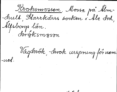 Bild på arkivkortet för arkivposten Kroksmossen