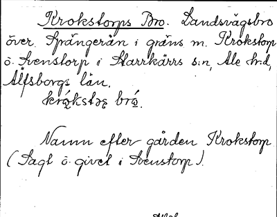 Bild på arkivkortet för arkivposten Krokstorps Bro