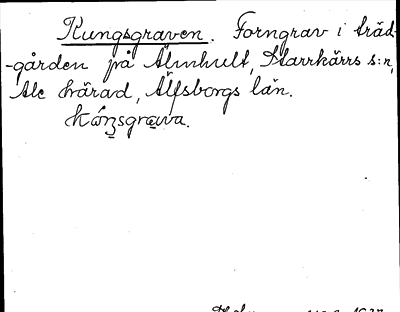 Bild på arkivkortet för arkivposten Kungsgraven
