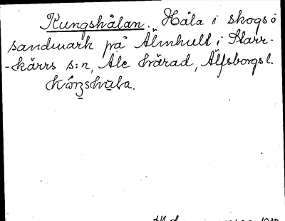 Bild på arkivkortet för arkivposten Kungshålan