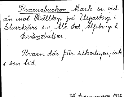 Bild på arkivkortet för arkivposten Kvarnebacken