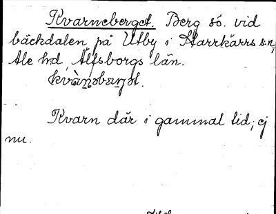 Bild på arkivkortet för arkivposten Kvarneberget
