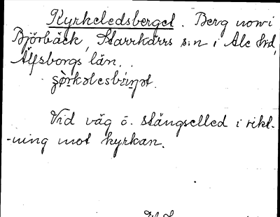 Bild på arkivkortet för arkivposten Kyrkeledsberget