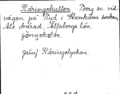 Bild på arkivkortet för arkivposten Käringekullen