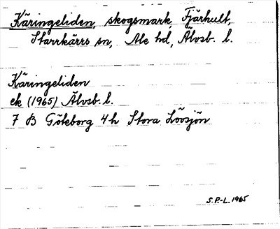 Bild på arkivkortet för arkivposten Käringeliden