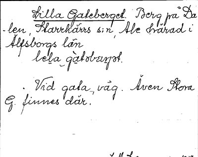 Bild på arkivkortet för arkivposten Lilla Gateberget