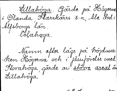 Bild på arkivkortet för arkivposten Lillahöga