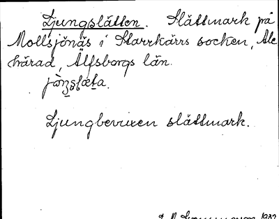 Bild på arkivkortet för arkivposten Ljungslätten