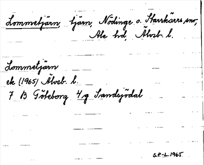 Bild på arkivkortet för arkivposten Lommetjärn