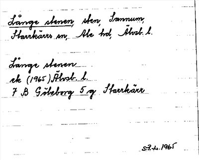 Bild på arkivkortet för arkivposten Långe stenen