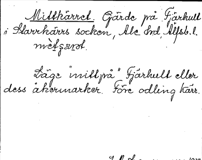 Bild på arkivkortet för arkivposten Mittkärret