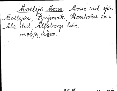 Bild på arkivkortet för arkivposten Mollsjö Mosse