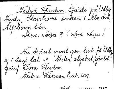 Bild på arkivkortet för arkivposten Nedra Vänden