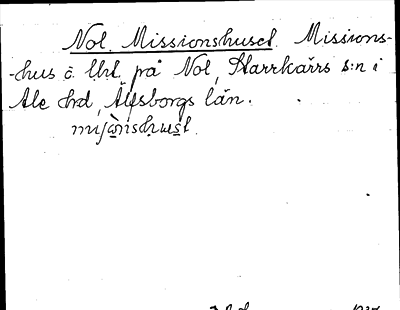 Bild på arkivkortet för arkivposten Nol, Missionshuset