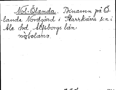 Bild på arkivkortet för arkivposten Nol, Ölanda
