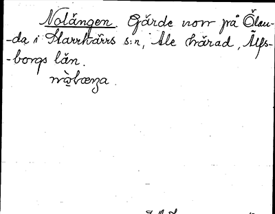 Bild på arkivkortet för arkivposten Nolängen