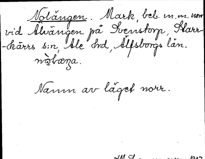 Bild på arkivkortet för arkivposten Nolängen