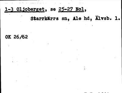 Bild på arkivkortet för arkivposten Oljoberget, se 25-27 Nol