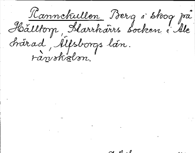 Bild på arkivkortet för arkivposten Rannekullen