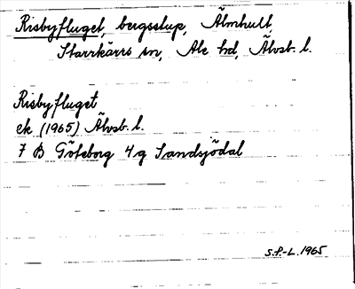 Bild på arkivkortet för arkivposten Risbyfluget