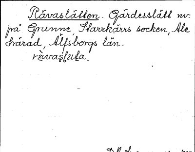Bild på arkivkortet för arkivposten Rävaslätten