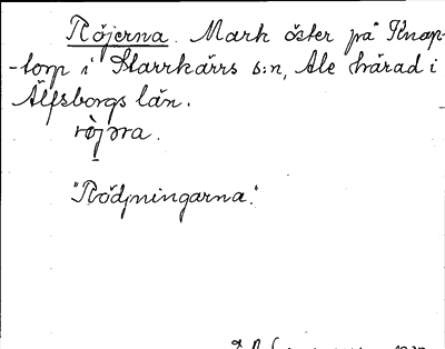 Bild på arkivkortet för arkivposten Röjerna