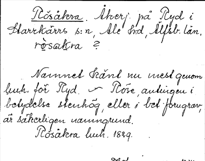 Bild på arkivkortet för arkivposten Rösåkra