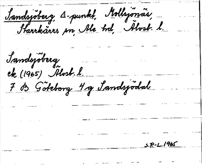 Bild på arkivkortet för arkivposten Sandsjöberg