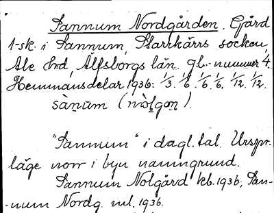 Bild på arkivkortet för arkivposten Sannum, Nordgården