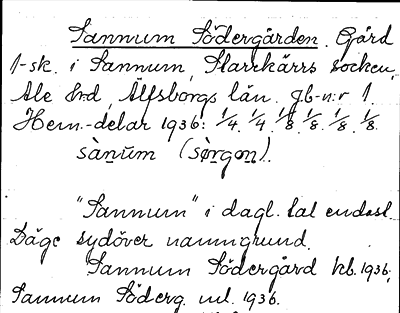 Bild på arkivkortet för arkivposten Sannum, Södergården
