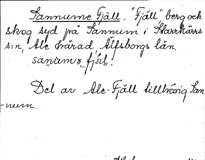 Bild på arkivkortet för arkivposten Sannume Fjäll