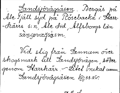Bild på arkivkortet för arkivposten Sansjövägsåsen