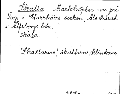 Bild på arkivkortet för arkivposten Skalla