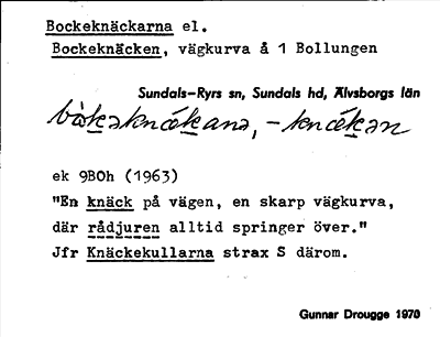 Bild på arkivkortet för arkivposten Bockeknäckarna el. Bockeknäcken