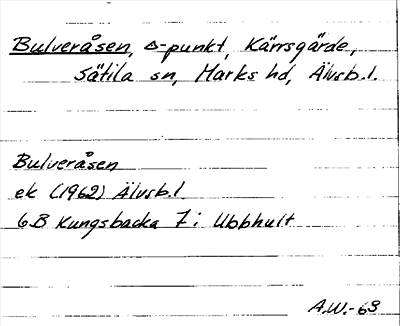 Bild på arkivkortet för arkivposten Bulveråsen