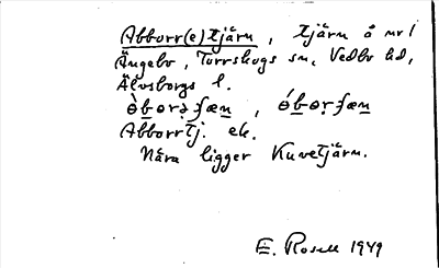 Bild på arkivkortet för arkivposten Abborr(e)tjärn