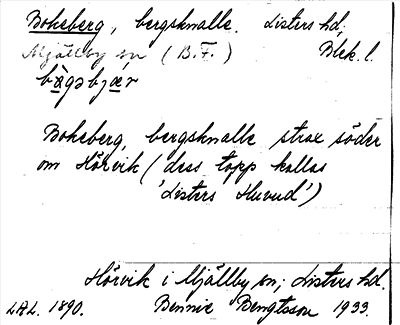 Bild på arkivkortet för arkivposten Bokeberg