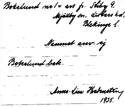 Bild på arkivkortet för arkivposten Bokelund