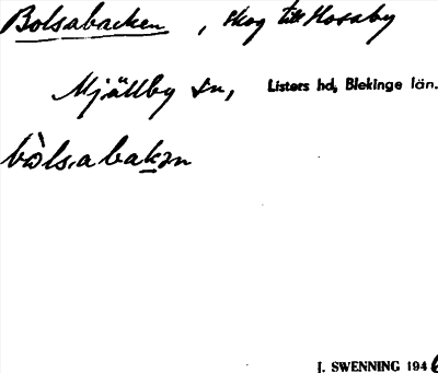 Bild på arkivkortet för arkivposten Bolsabacken