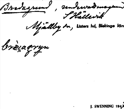 Bild på arkivkortet för arkivposten Bredagrund