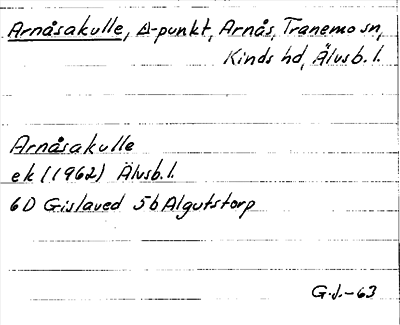Bild på arkivkortet för arkivposten Arnåsakulle