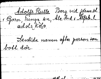 Bild på arkivkortet för arkivposten Adolfs Kulle